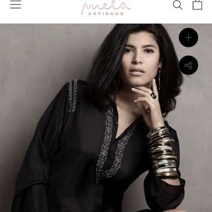 Mela Artisans Bachata brass Bangle set 5 bracelets